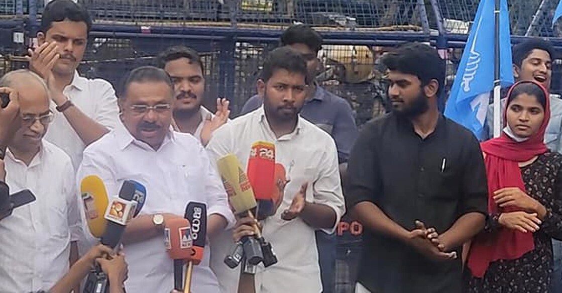 MM Hassan addresses the KSU event in Kozhikode on Monday. Photo: Facebook/@mmhassan.inc