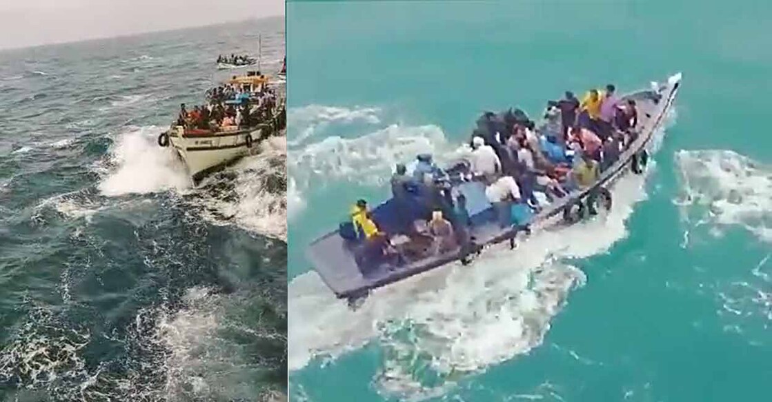 Lakshadweep Video of dangerous transit at sea is proof of administrative apathy towards people’s call for better, safer facility. Photo: Screengrab from viral video/Special arrangement