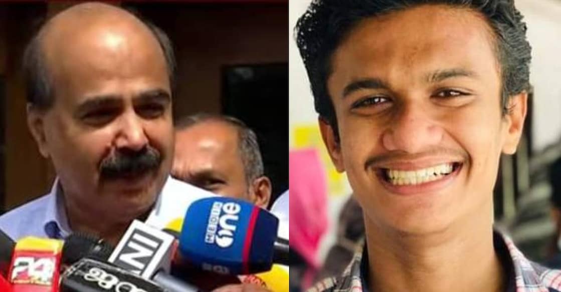 Kerala University VC and Nikhil Thomas Kerala University VC and Nikhil Thomas. Photo: Manorama News