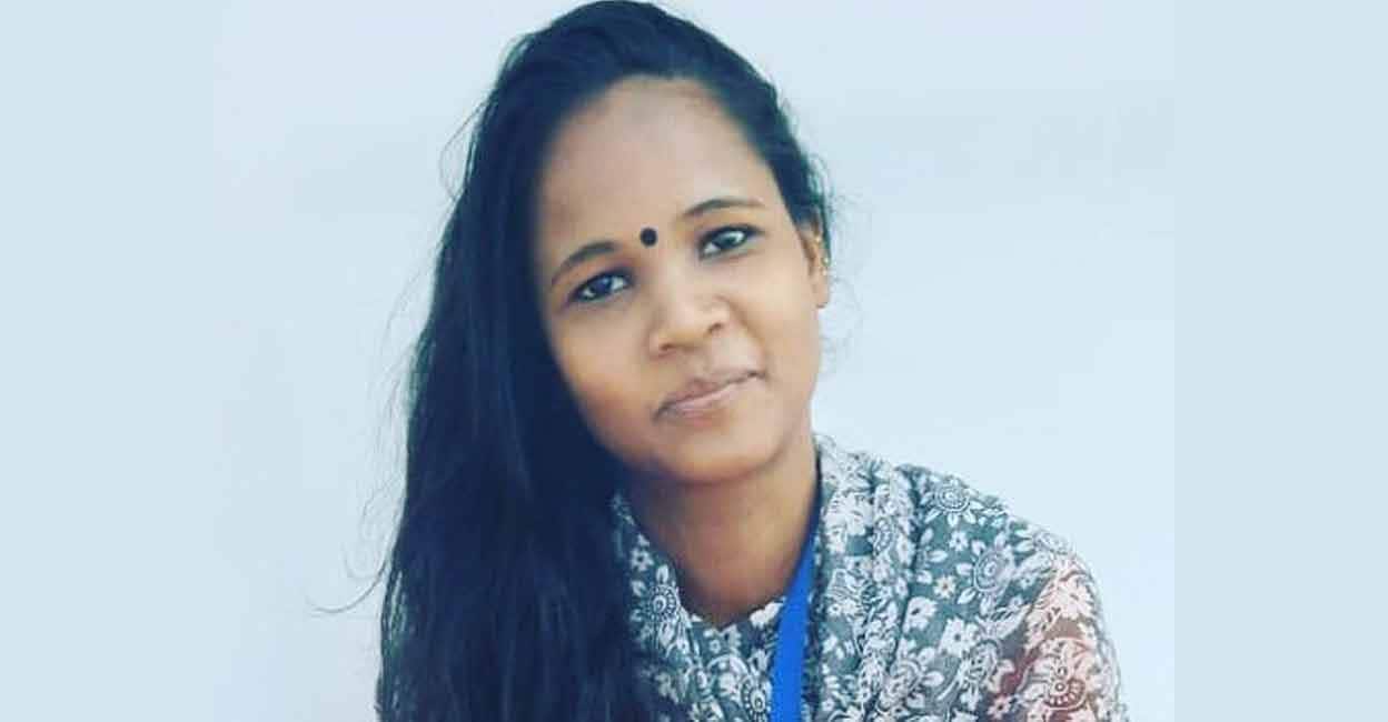 Bindu Bindu G is teacher from the Paniya community who's part of Thudithalam. Photo: Special arrangement