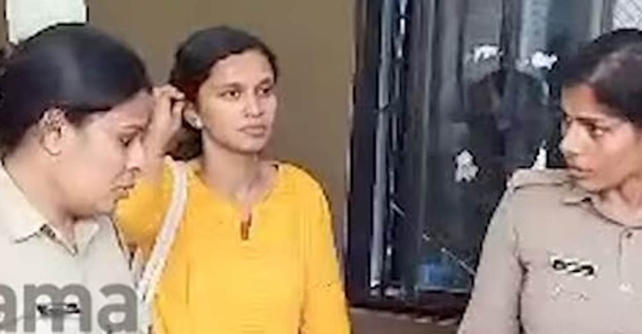 K Vidya. Photo: Screengrab/Manorama News