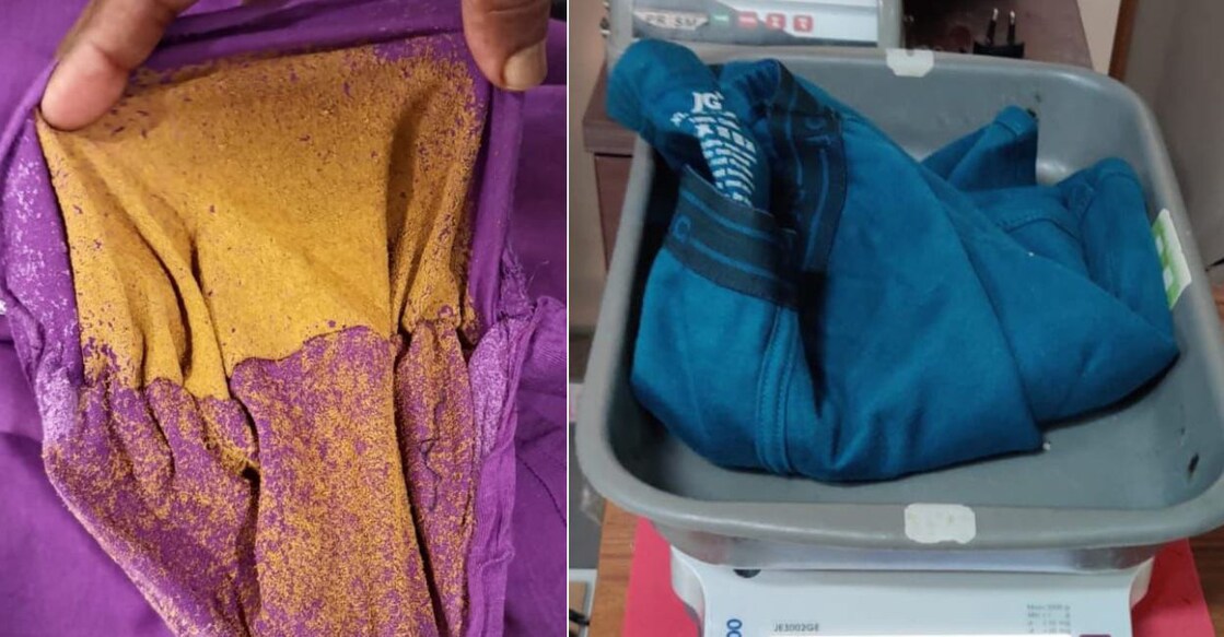 Untitled design - 1 Gold paste was found between the layers of underwear used by the two accused. Photos: Special arrangement