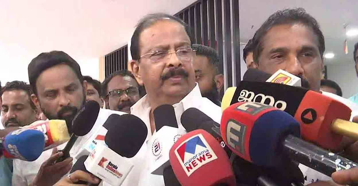K Sudhakaran. Photo: Manorama News