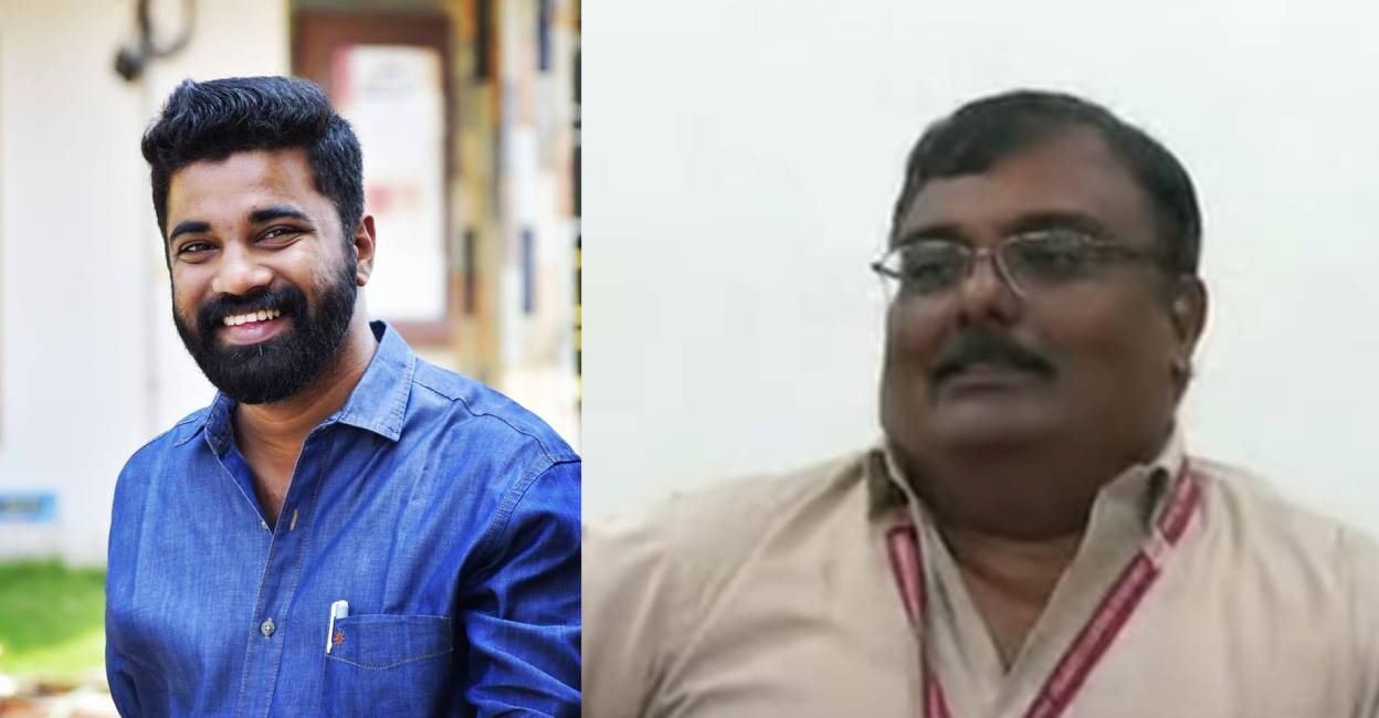 PM Arsho and Maharaja's college principal Joy PM Arsho and Maharaja's college principal Joy. Photo: Facebook/ Manorama News