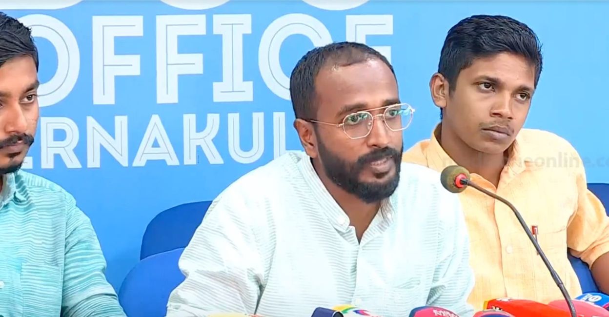 KSU state president Aloysius Xavier addresses a press conference in the DCC office, Ernakulam. File Photo: Special Arrangement