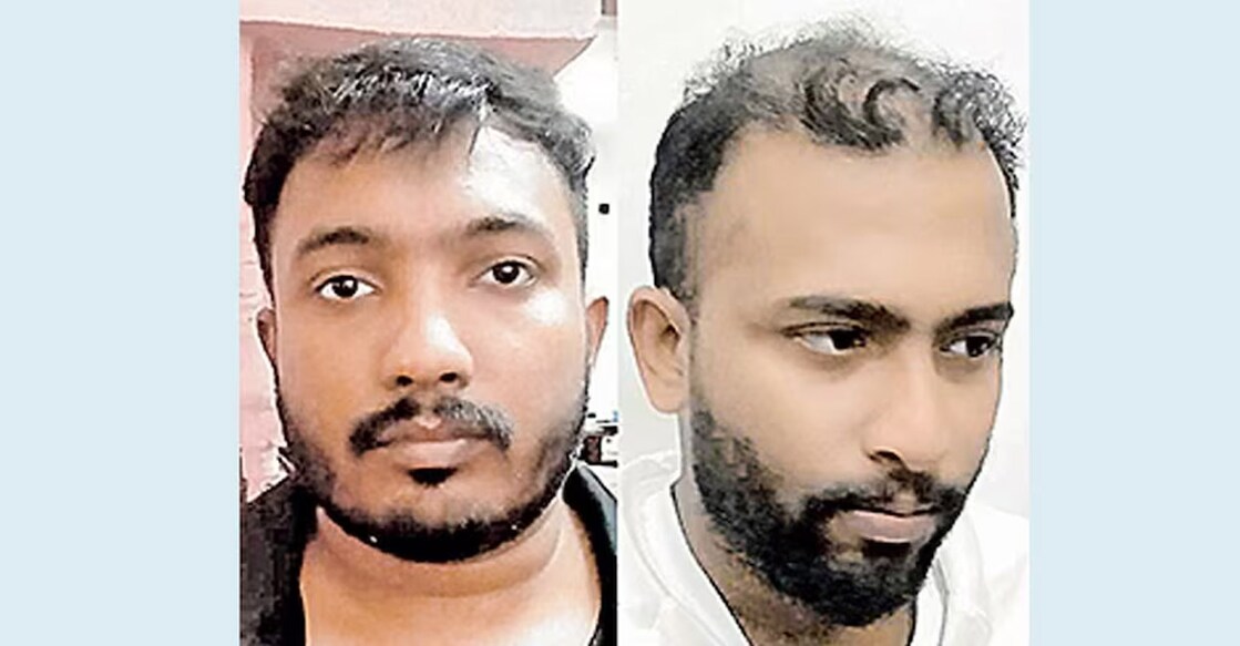 robbery-main Febin Saju and Edwin Thomas. Photo: Manorama