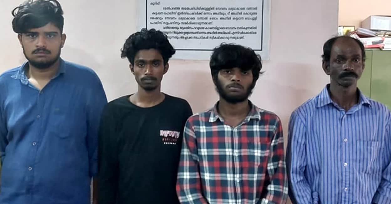 idukki-minor-missing-suspects The accused, Aromal Shaji, Spinwin, Binesh Gopi and Justin. Photo: Special arrangement