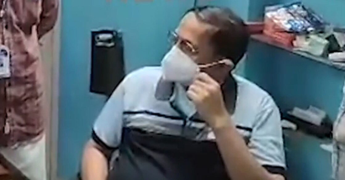 Dr Sherry Isaac was arrested from his private clinic at Ottupara in Thrissur. Photo: Screengrab/Manorama News