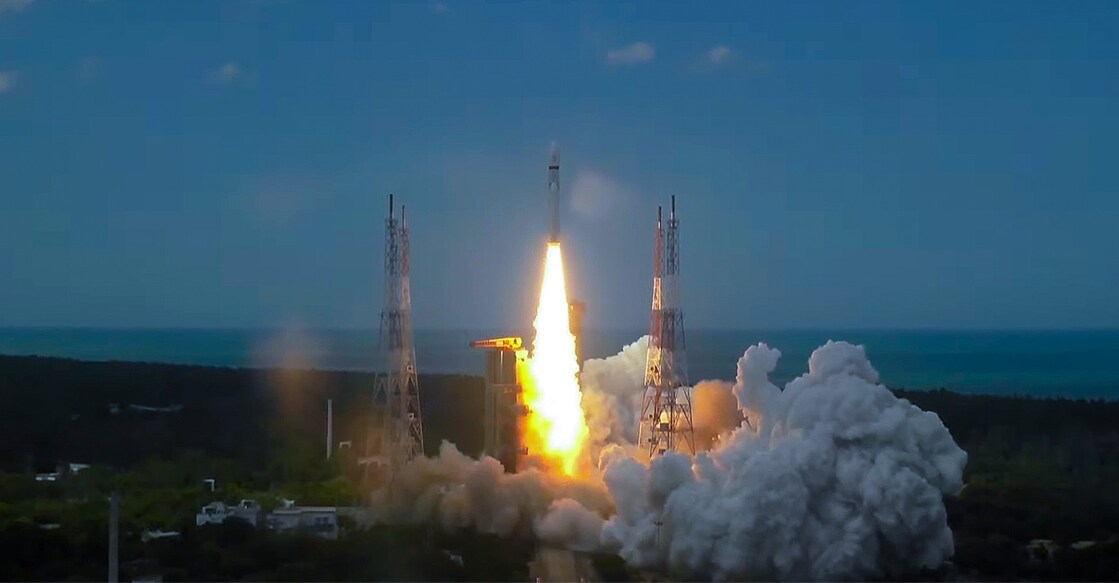 Chandrayaan-3 mission takes off from Sriharikota on July 14. Photo: ISRO