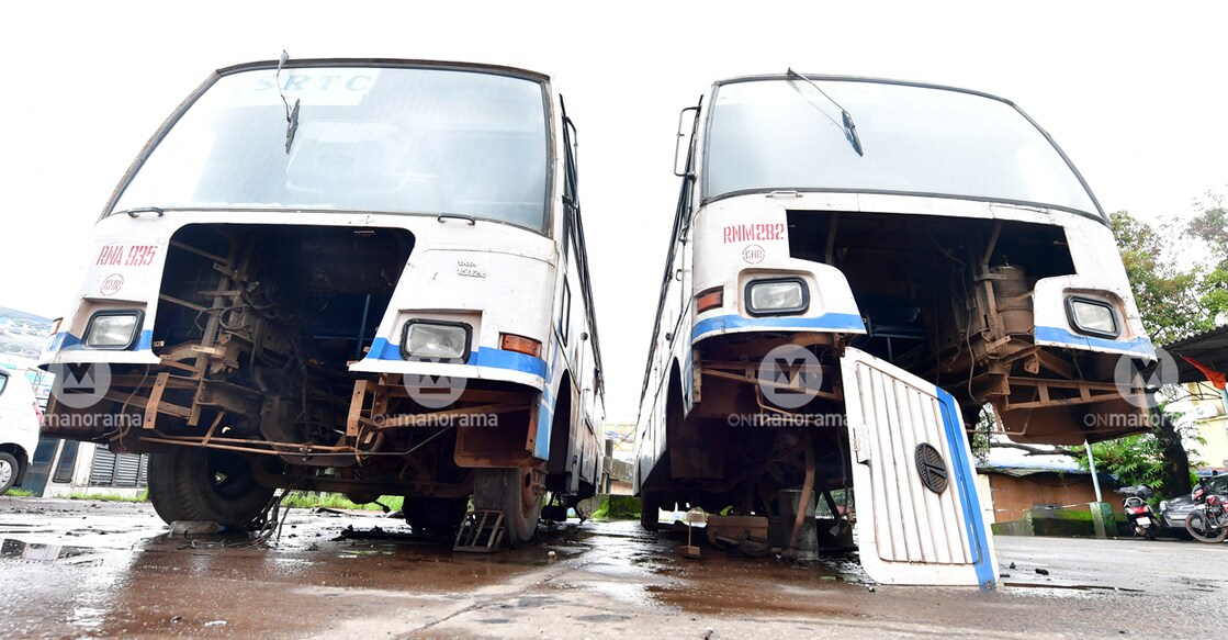 According to the KSRTC CMD, 1,180 buses were either idle or under repair as of Saturday. File photo: Manorama