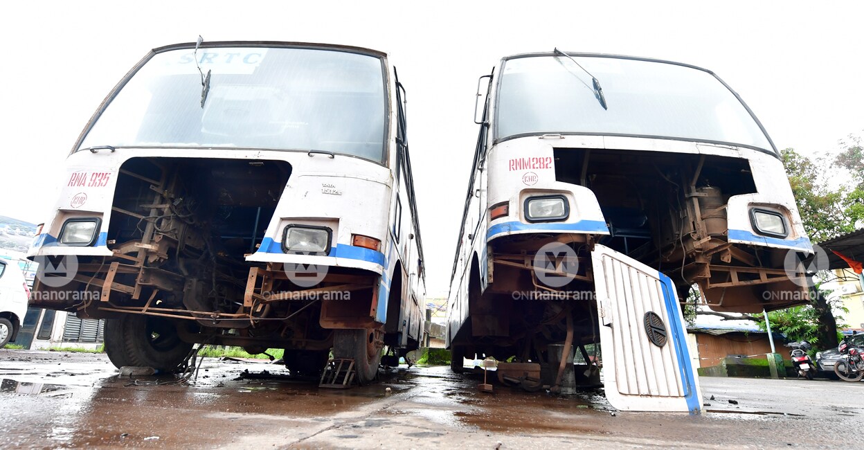 According to the KSRTC CMD, 1,180 buses were either idle or under repair as of Saturday. File photo: Manorama