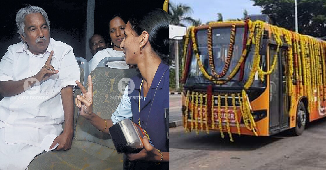 chandy-ksrtc-hearse The KSRTC bus in which Oommen Chandy travelled in July 2016 will be transport his mortal remains back home to Puthupally. Photos: Manorama/KSRTC Pathanapuram