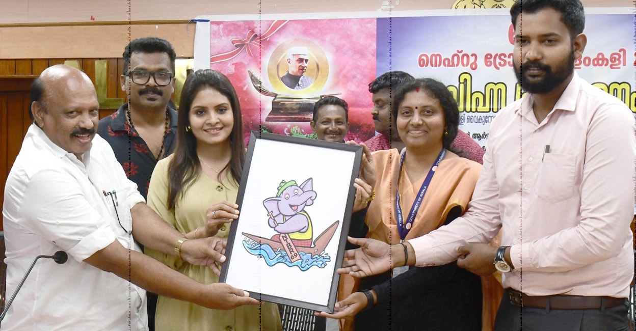 Nehru Trophy mascot released. It's a baby elephant rowing a snake boat