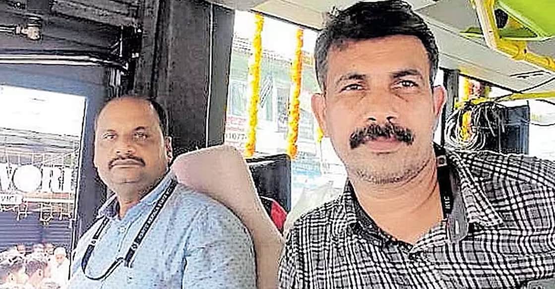oommen-chandy-bus-drivers-main B Shyam and C V Babu. Photo: Manorama