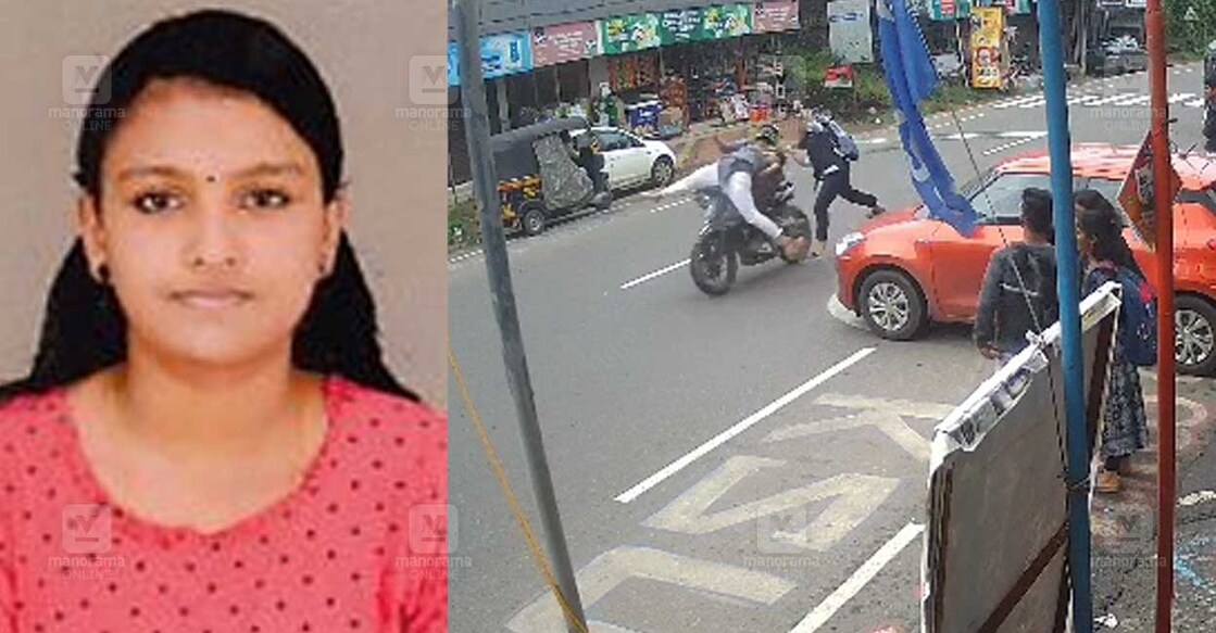 R Namita, CCTV footage of the accident. Photo: Manorama