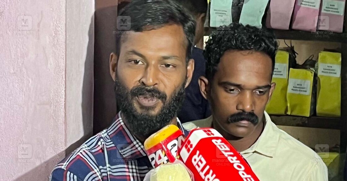 Naushad at Thodupuzha DySP office. Photo: Manorama