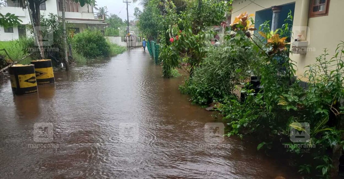 Waterlogging in Edathua. Photo: Manorama