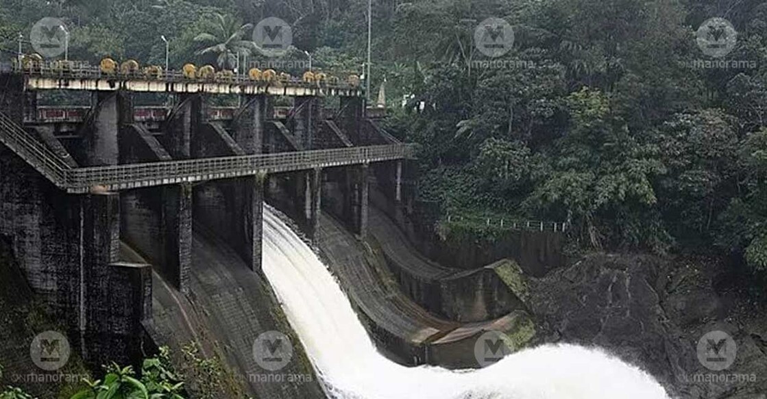 Kalarkutty dam shutters raised on Wednesday, July 5. Photo: Manorama