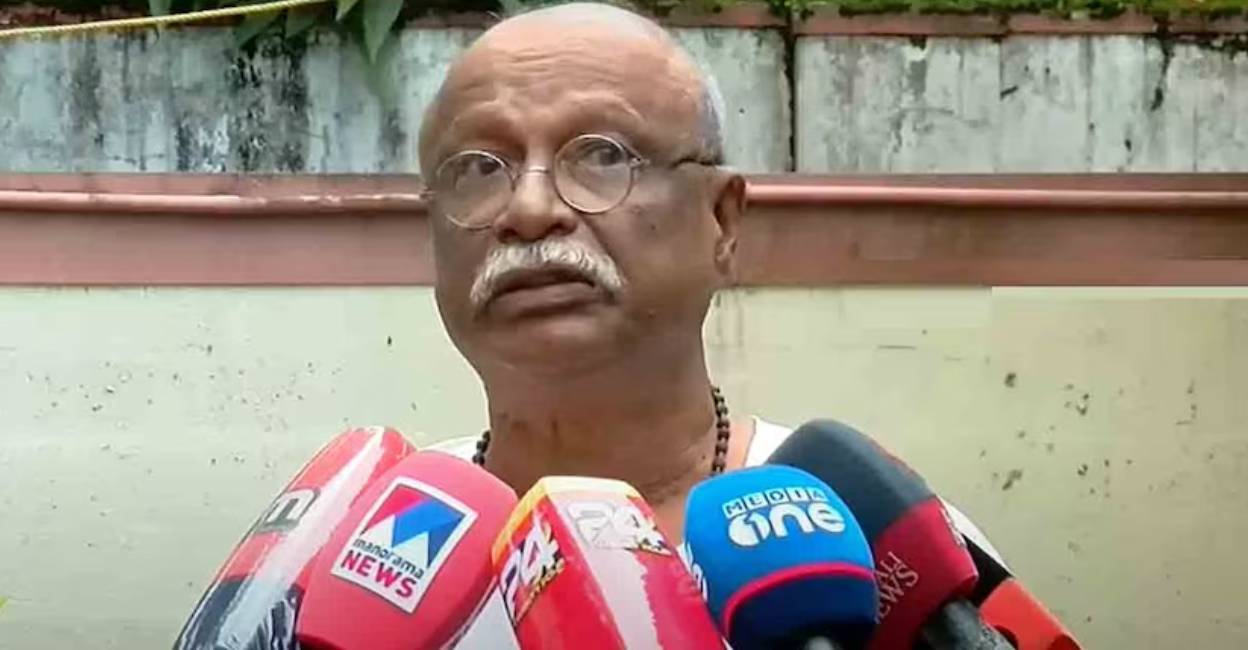 Dr Ganapati had recently raised some allegations publicly against the organ donation which took place at a private hospital in Kochi as well as against a religious section over its position on brain death. Photo: Screengrab/ Manorama News