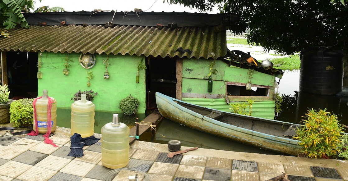 ac-road-water-rain A house affected by flooding near the AC Road (Alappuzha Changanassery) in Alappuzha. Photo: Manorama