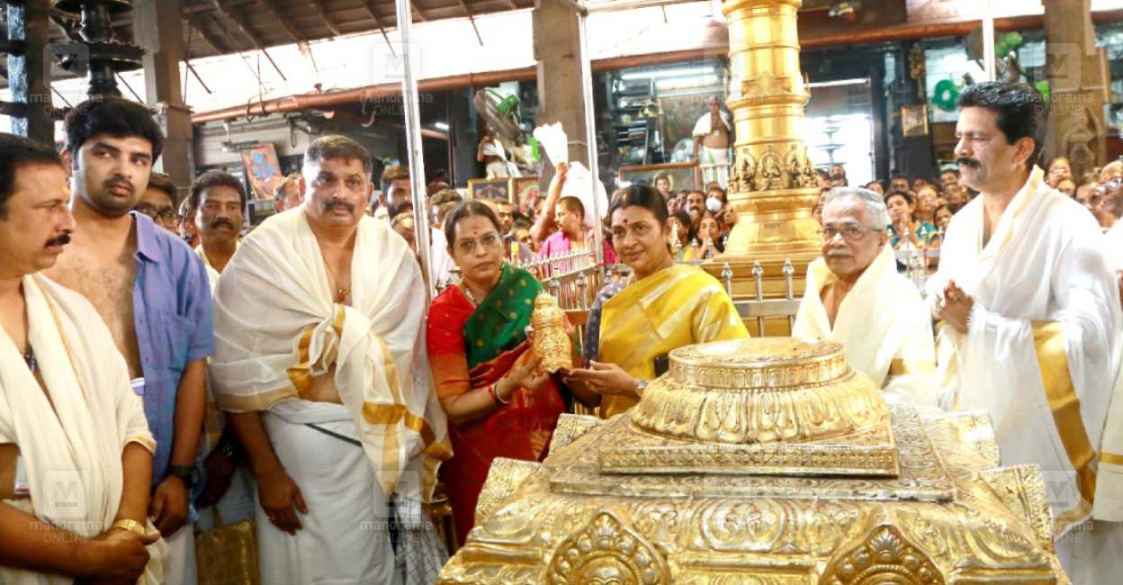 Durga Stalin at Guruvayur temple. Photo: Special Arrangements