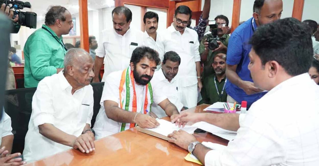 Chandy Oommen UDF candidate Chandy Oommen submits nomination for Puthuppally bypoll. Photo: Special arrangement