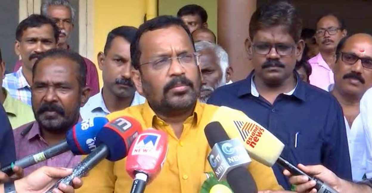 Minister for Revenue and Housing K Rajan. Photo: Screengrab/Manorama News