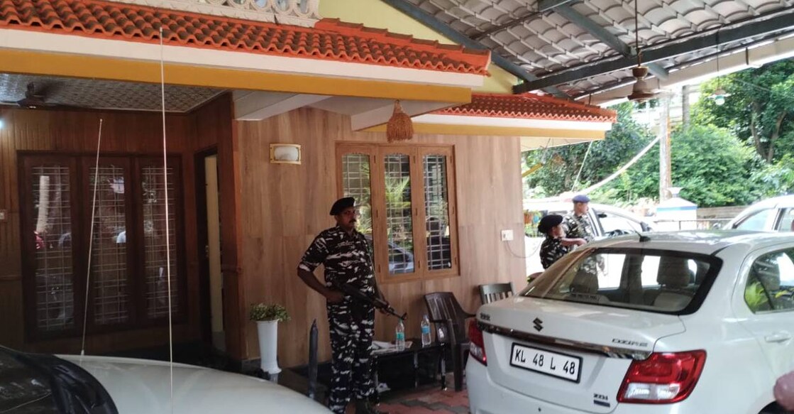 Accompanied by the paramilitary personnel, the ED team of 12 officers began searches at 7 am and continued till late in the evening. Photo: Special Arrangement