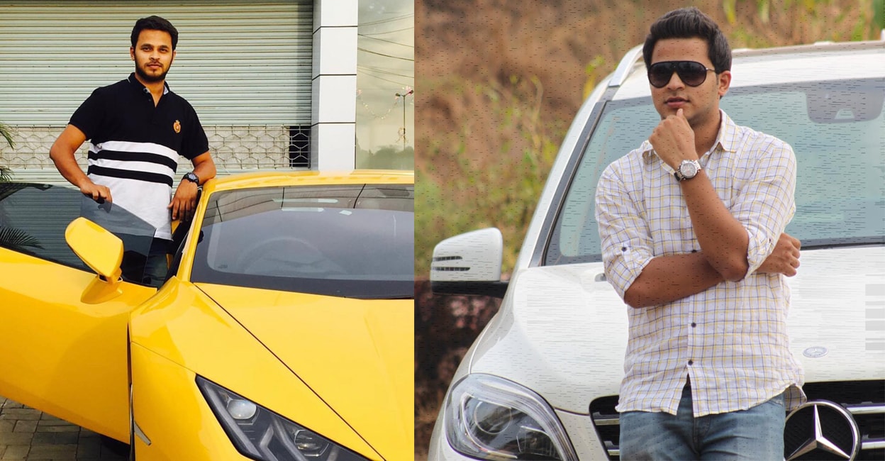 hafeez-kudroli222 Hafeez Kudroli posing beside luxuy cars. Photos: hafeezkudroli