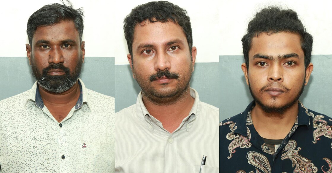 Tirur natives Muhammed Rafi (39) and Abdul Dilshad and Assam native Rathibul Rehman. Photos: Special arrangement