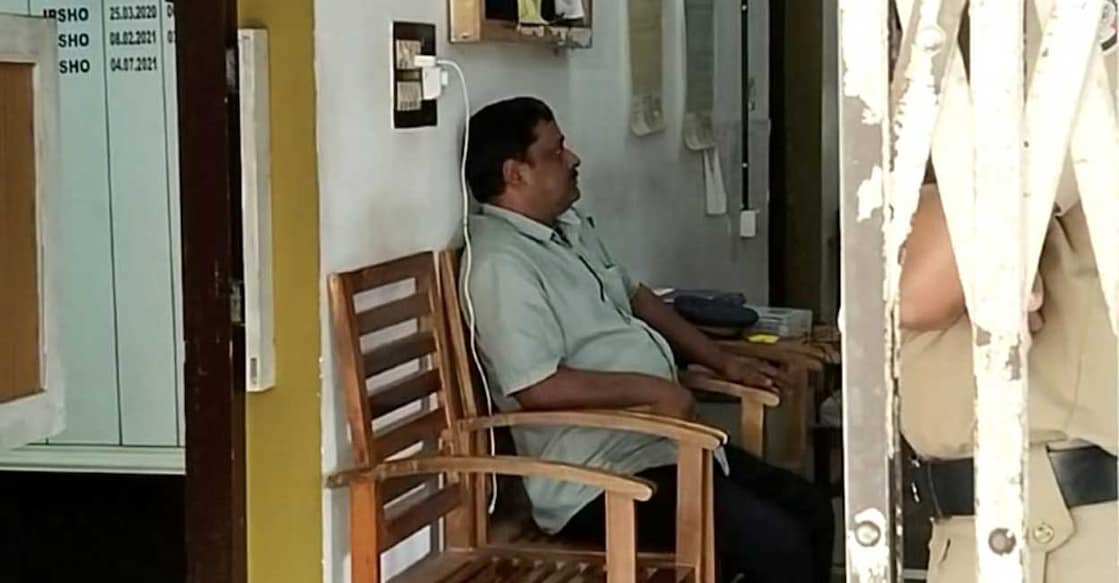 Third accused Jimmy Joseph after surrendering at the Upputhara police station. Photo: Special Arrangement 