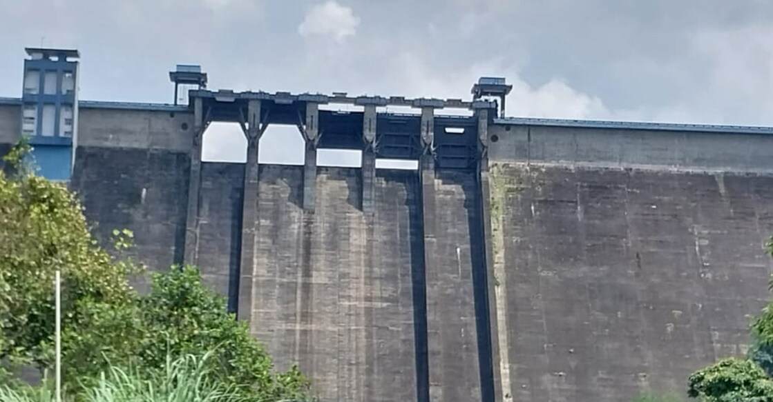 When Cheruthoni dam's shutters were opened for check. Photo: Special Arrangements.