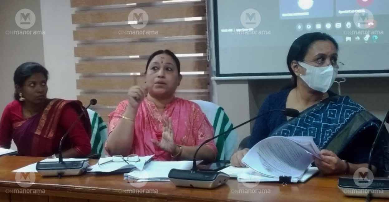high-level-meet-nipah-veena-george Kozhikode Collector A Geetha with Health Minister Veena George to discuss possible Nipah threat. Photo: Special arrangement