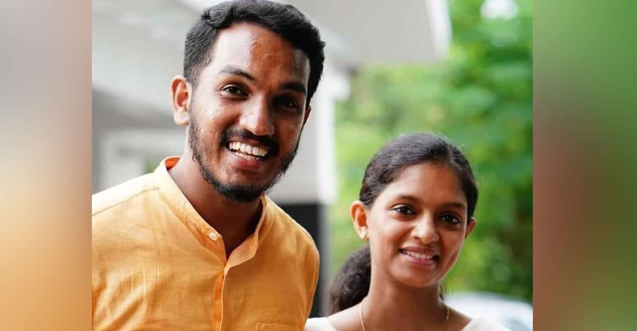 Jaick and Geethu were married in October 2019. Photo: Facebook/Geethu