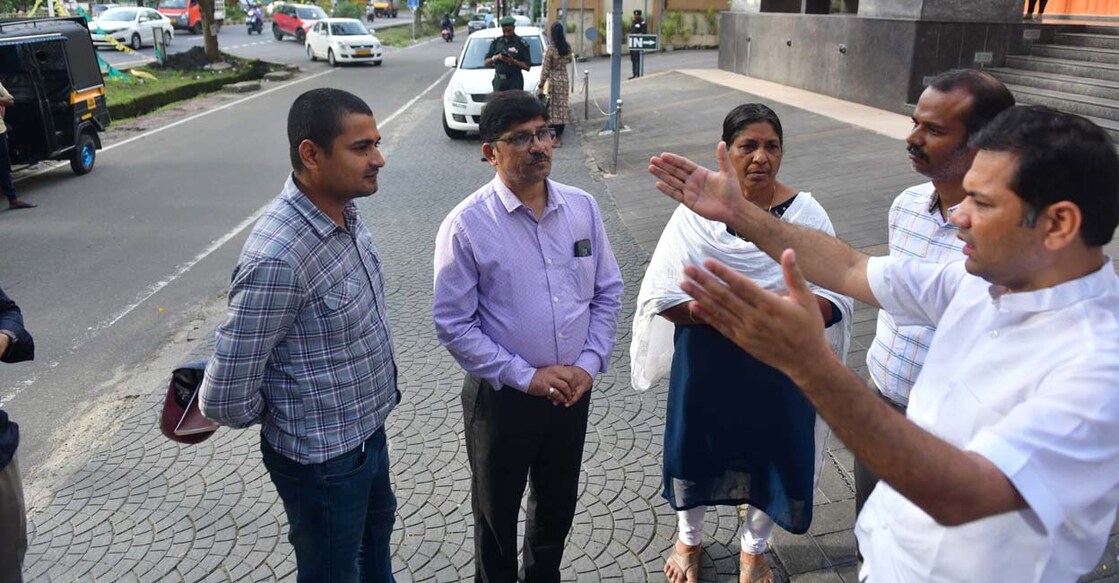 hibi-eden-nh-elevated-highway Hibi Eden MP interacts with the officials of NHAI and representatives of the Highway Engineering Consultants who were in Kochi on Wednesday to make a preliminary assessment of the elevated corridor project. Photo: Special arrangement