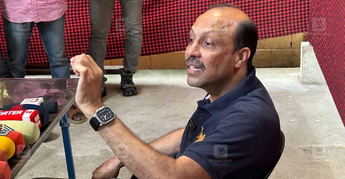 Nandakumar during the press conference in Kochi. Photo: Manorama