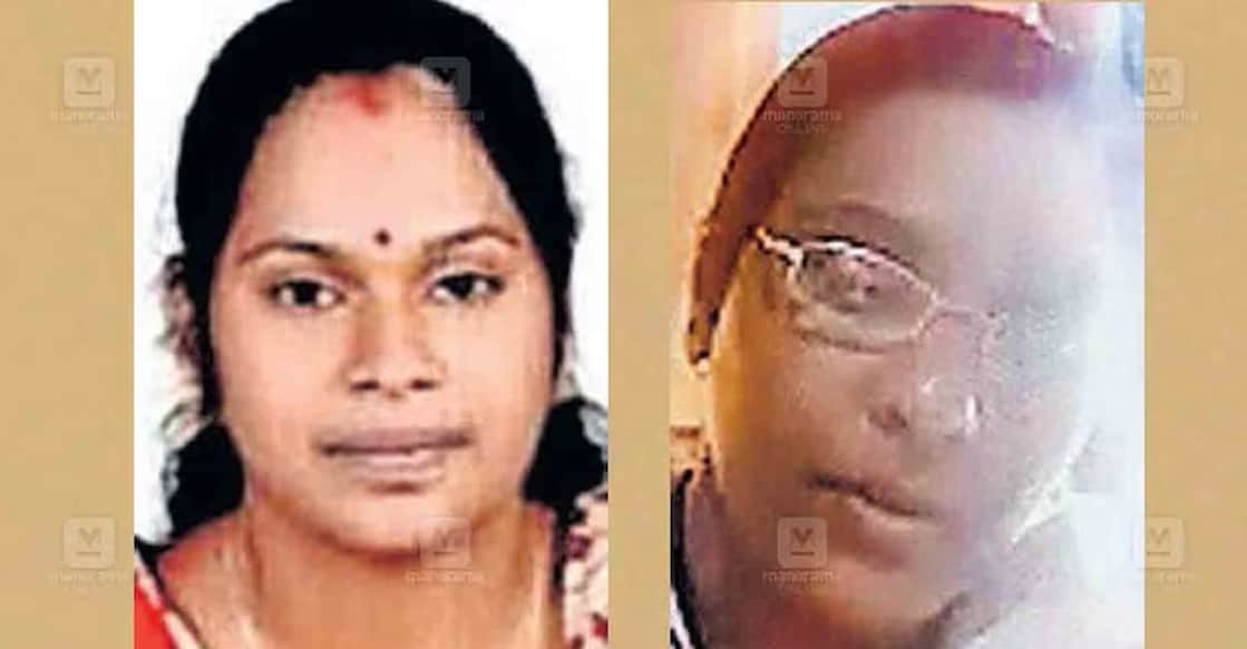 Rajalakshmi (left) and the woman who conducted the fake interview (right). Photo: Manorama