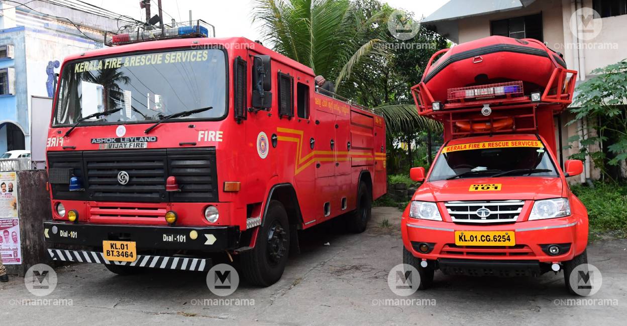 kerala-fire-force-c The one-year-long comprehensive training will include safe rescue in high-rise buildings using breathing apparatus, basic life support, fire protection, firefighting, etc. Photo: Manorama