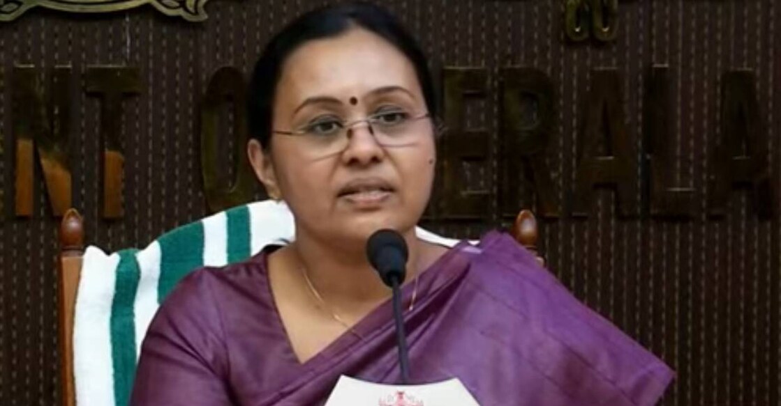 Health minister Veena George. Photo: Screengrab/ Manorama News