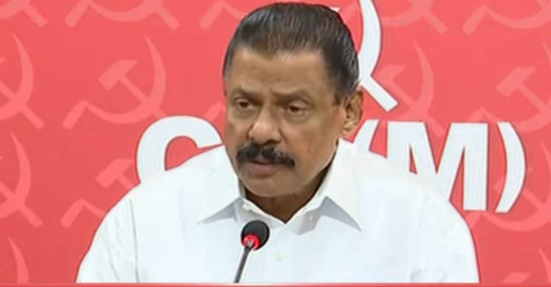 M V Govindan addresses media. Photo: Screengrab/ Manorama News