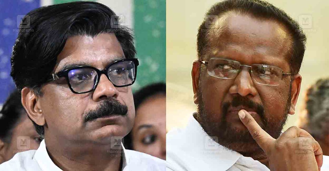 Mathew Kuzhalnadan; CN Mohanan. Photo: Manorama