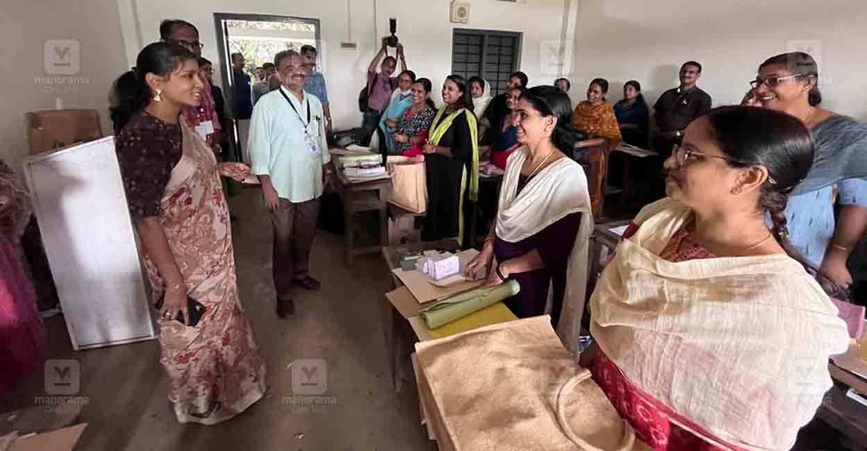 Puthuppally Byelection Polling equipments | Photo: Reju Arnold / Manorama The ballot boxes will be stored in the same institution after voting. Photo: Manorama