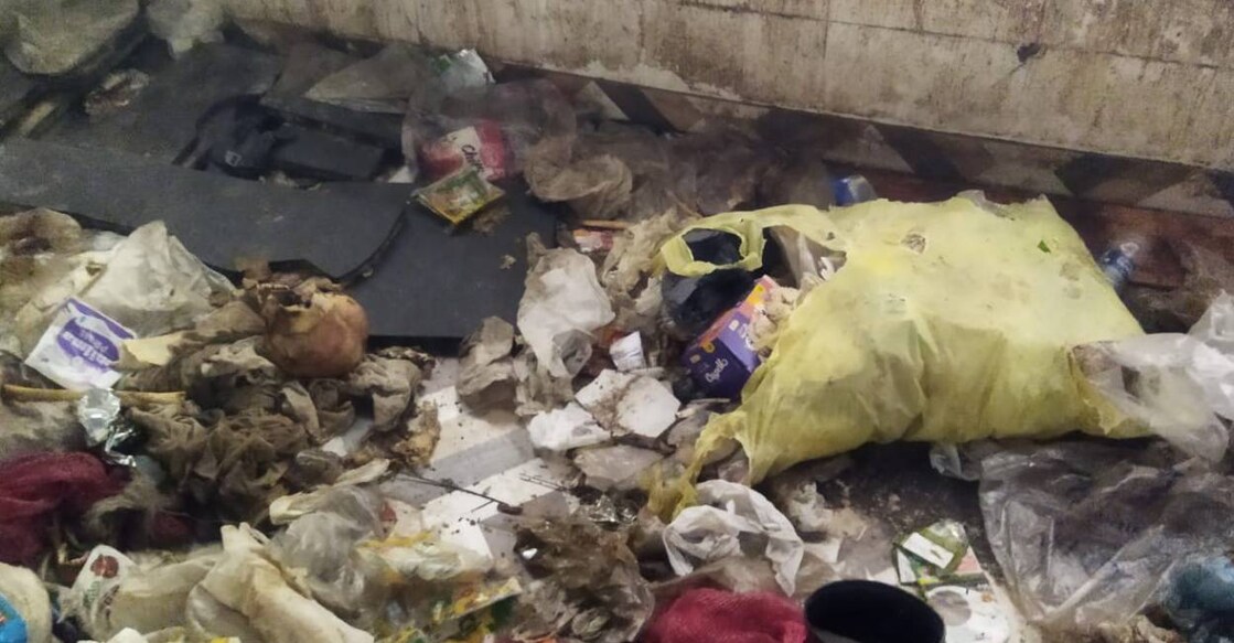 A six-month old skull found inside the closed shop at Vadakara. Photo: Special Arrangement