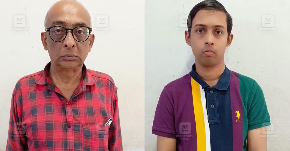 tvm-fraud-kollam-thulasi-ls Santhosh Kumar and his son Deepak were apprehended by the Museum police. Photo: Manorama
