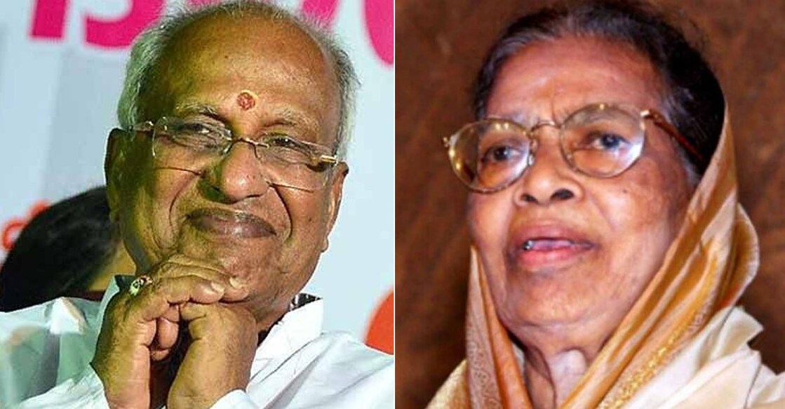 File photos of O Rajagopal and Fathima Beevi. 