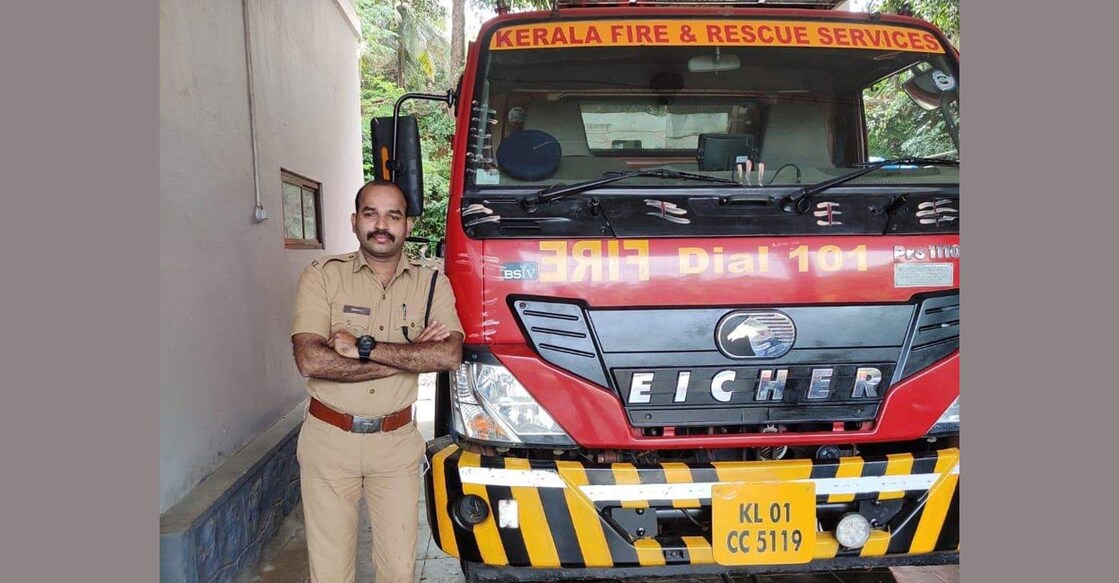 Shimju (38), a driver at the Mukkom fire station, was found hanging from a mango tree in the front yard of their Ezhukalathil home at Payimbra, Kunnamangalam. Photo: Special arrangement.