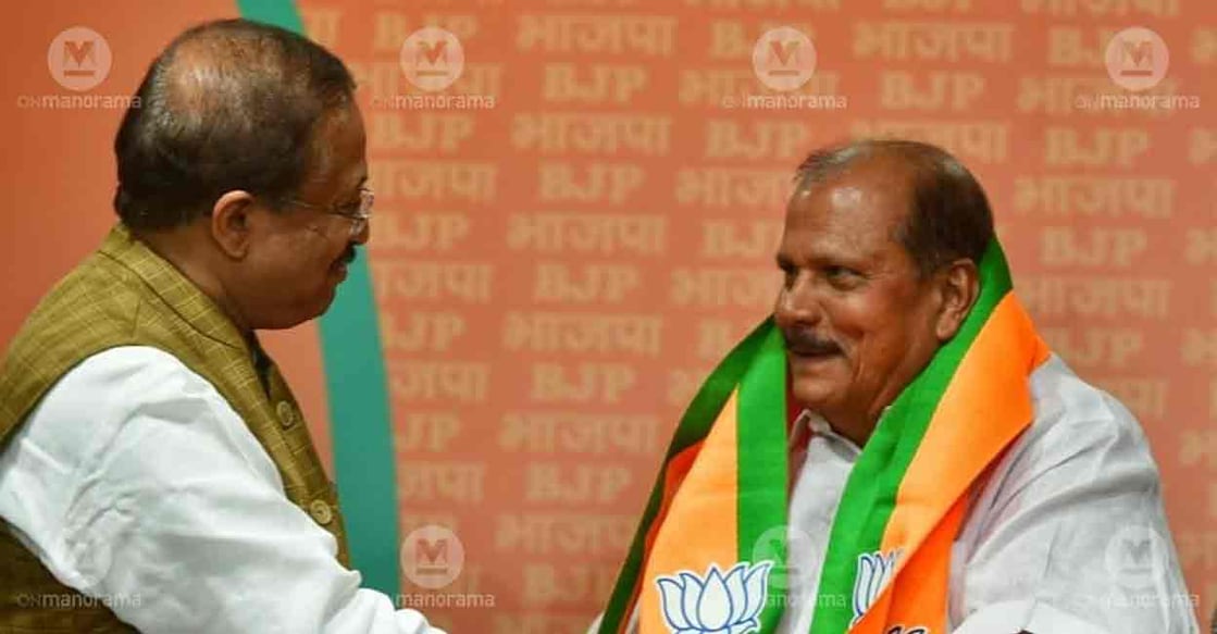 pc-george-muraleedharan-bjp PC George with Union Minister V Muraleedharan. Photo; Josekutty Panackal/Manorama