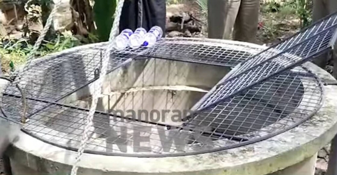 It is learnt that Bindhu took the sleeping child to an abandoned plot 100 metres away from their house and dumped him into the well.  Photo: Screengrab/ Manorama News