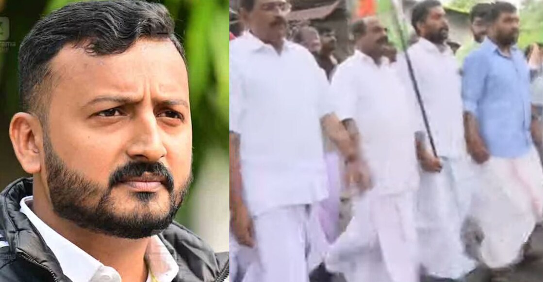 Protests erupt in different parts of Kerala following arrest of Youth Congress president Rahul Mamkoottathil. Photo: Manorama