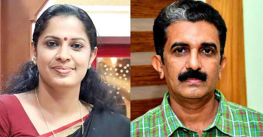 PP Divya, Naveen Babu. Photo: Manorama